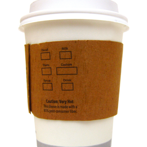 coffee cup with sleeve