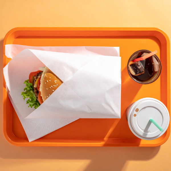 burger soda on a tray