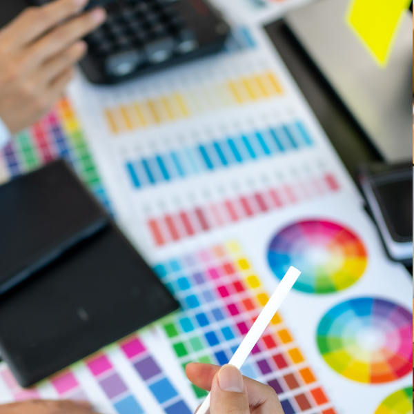 color gradient chart and color wheels