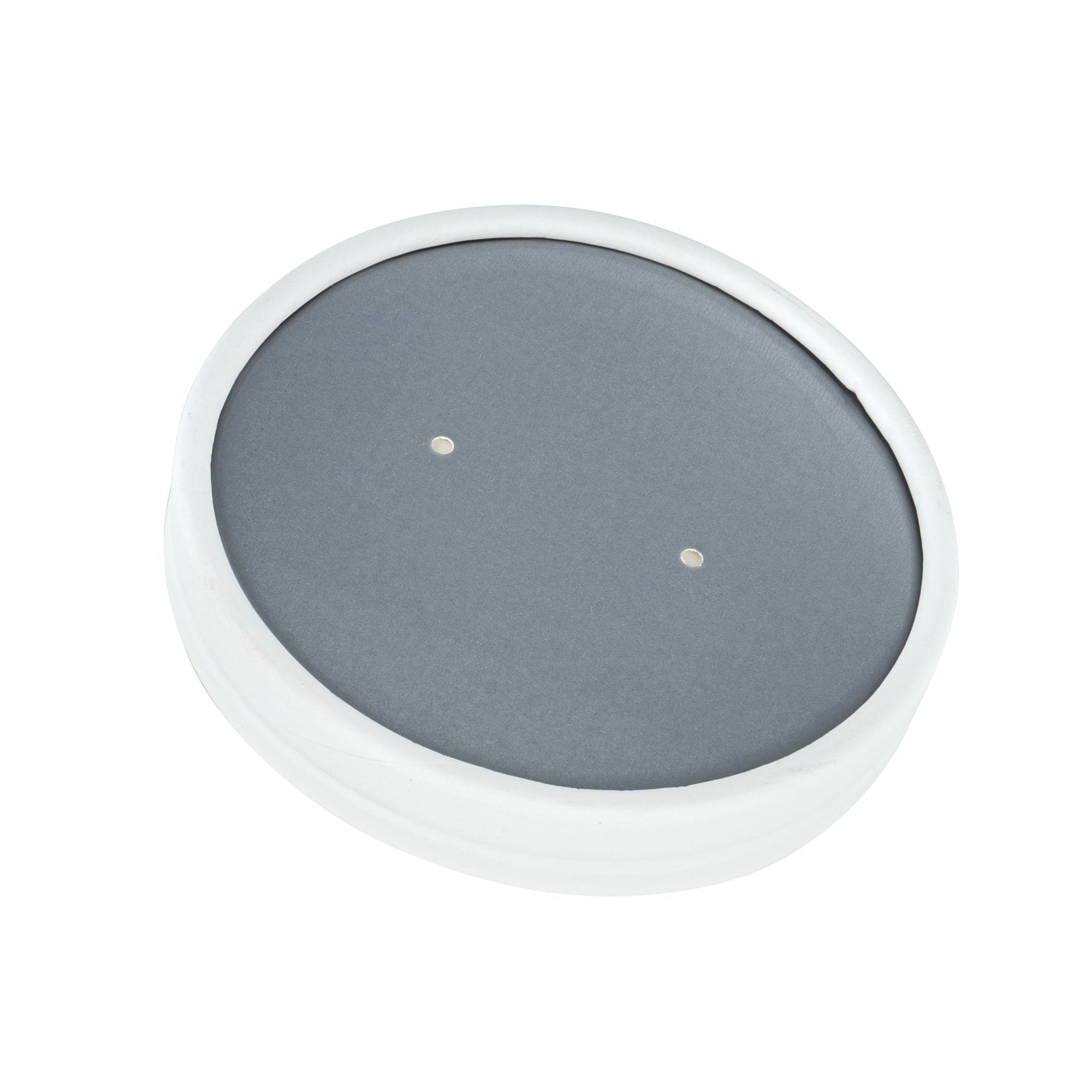 Round Gray Soup Container Lid - White Rim, Fits 12 oz - 200 count box