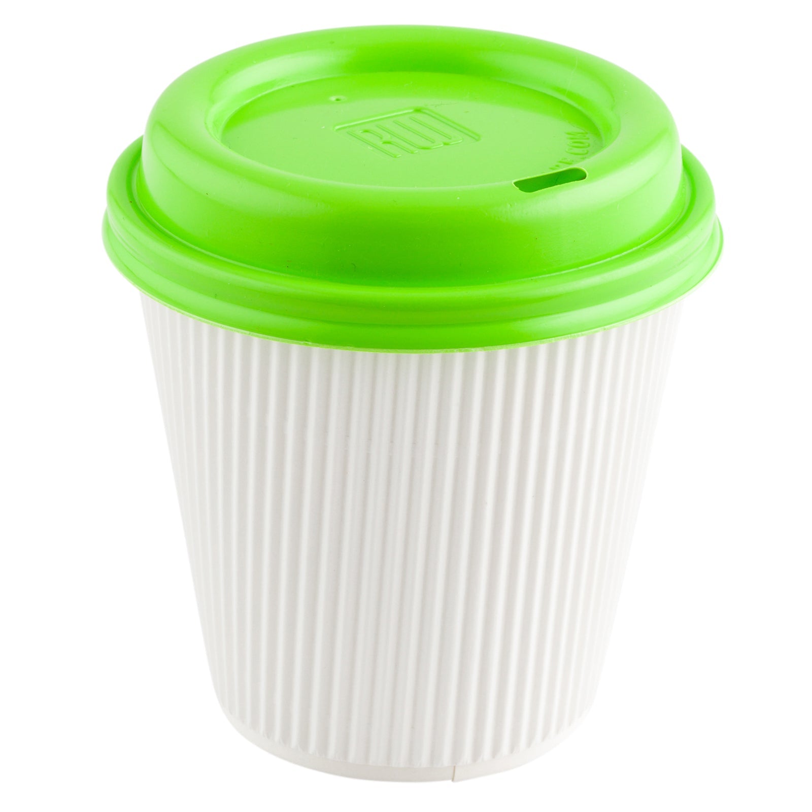 Lime Green Plastic Coffee Cup Lid - Fits 8, 12, 16 and 20 oz - 500 count box