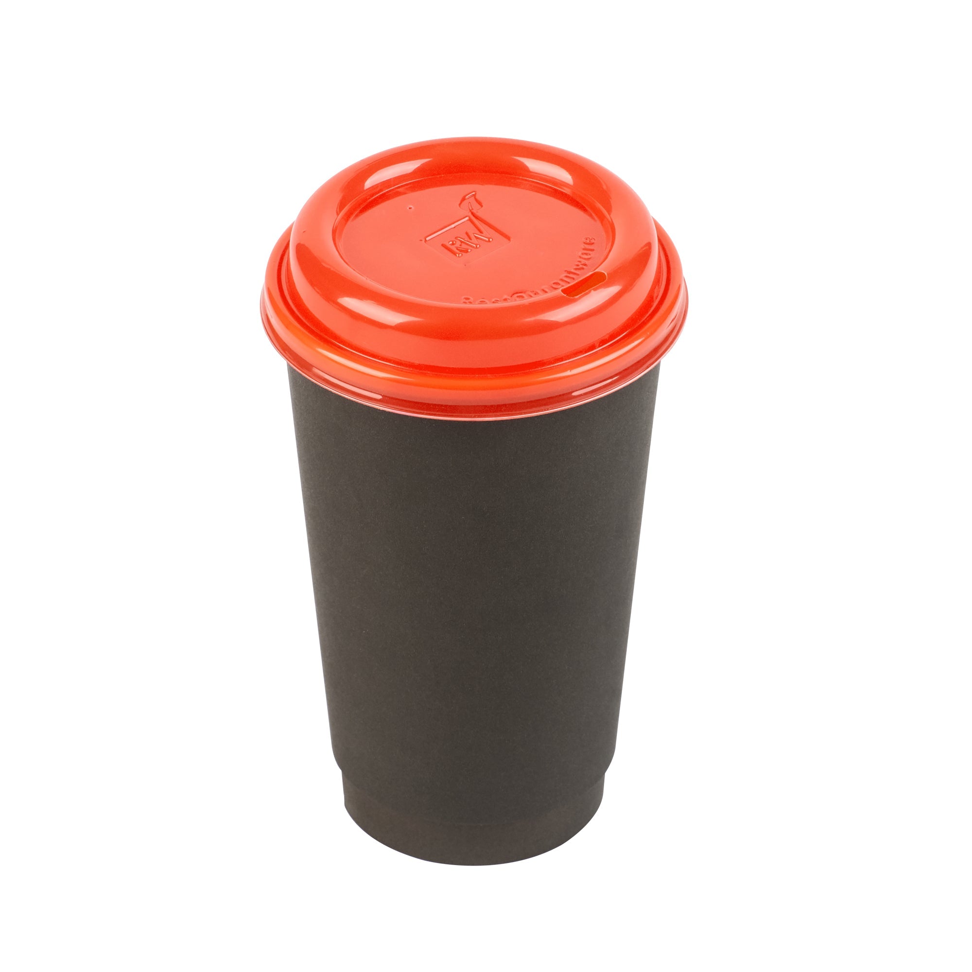 Glossy Red Plastic Coffee Cup Lid - Fits 8, 12, 16 and 20 oz - 500 count box