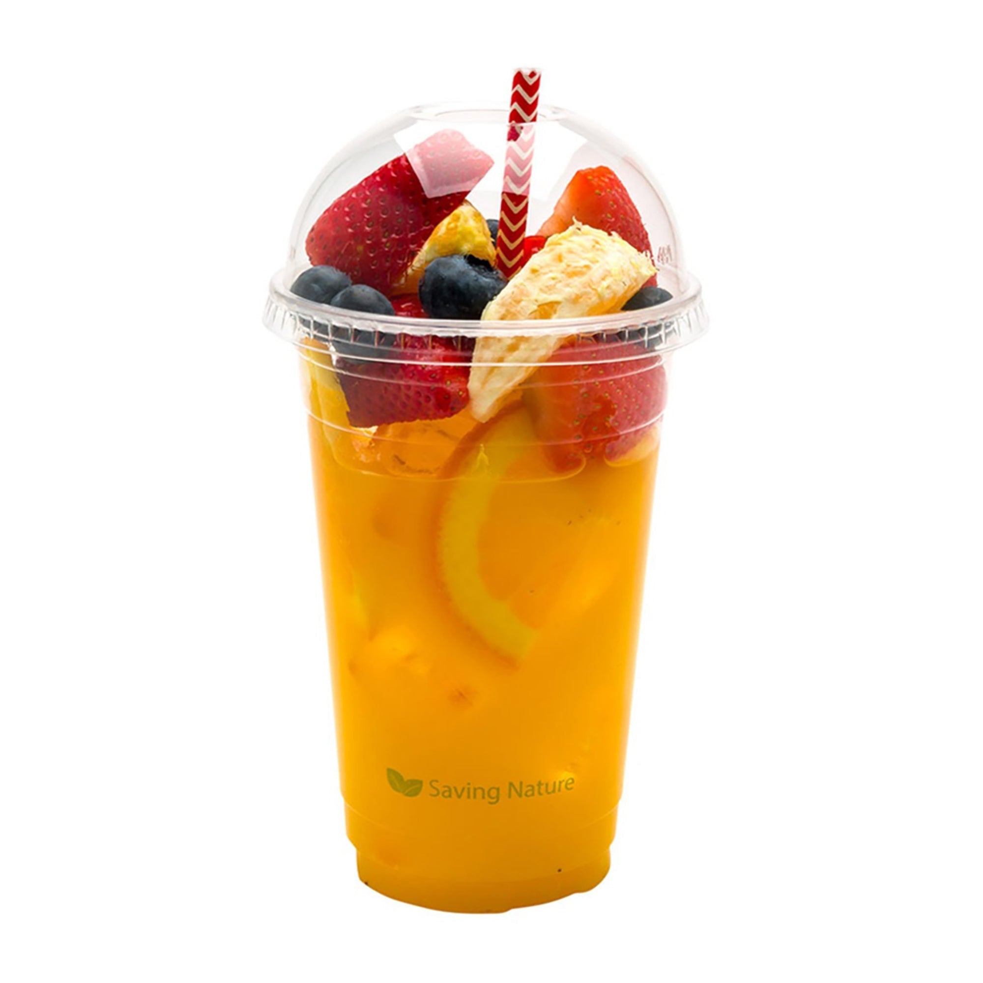Round Clear PLA Plastic Dome Lid - Fits 9, 12, 16 and 20 oz Drinking Cup - 1000 count box