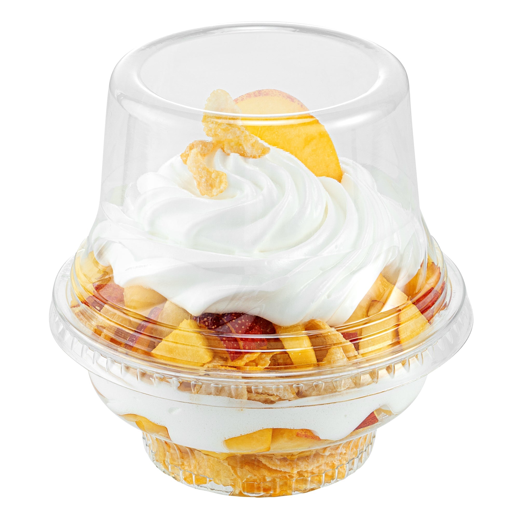 Round Clear Plastic Tall Dome Lid - Fits Plastic Dessert Cup - 3 3/4" x 3 3/4" x 2 1/2" - 500 count box