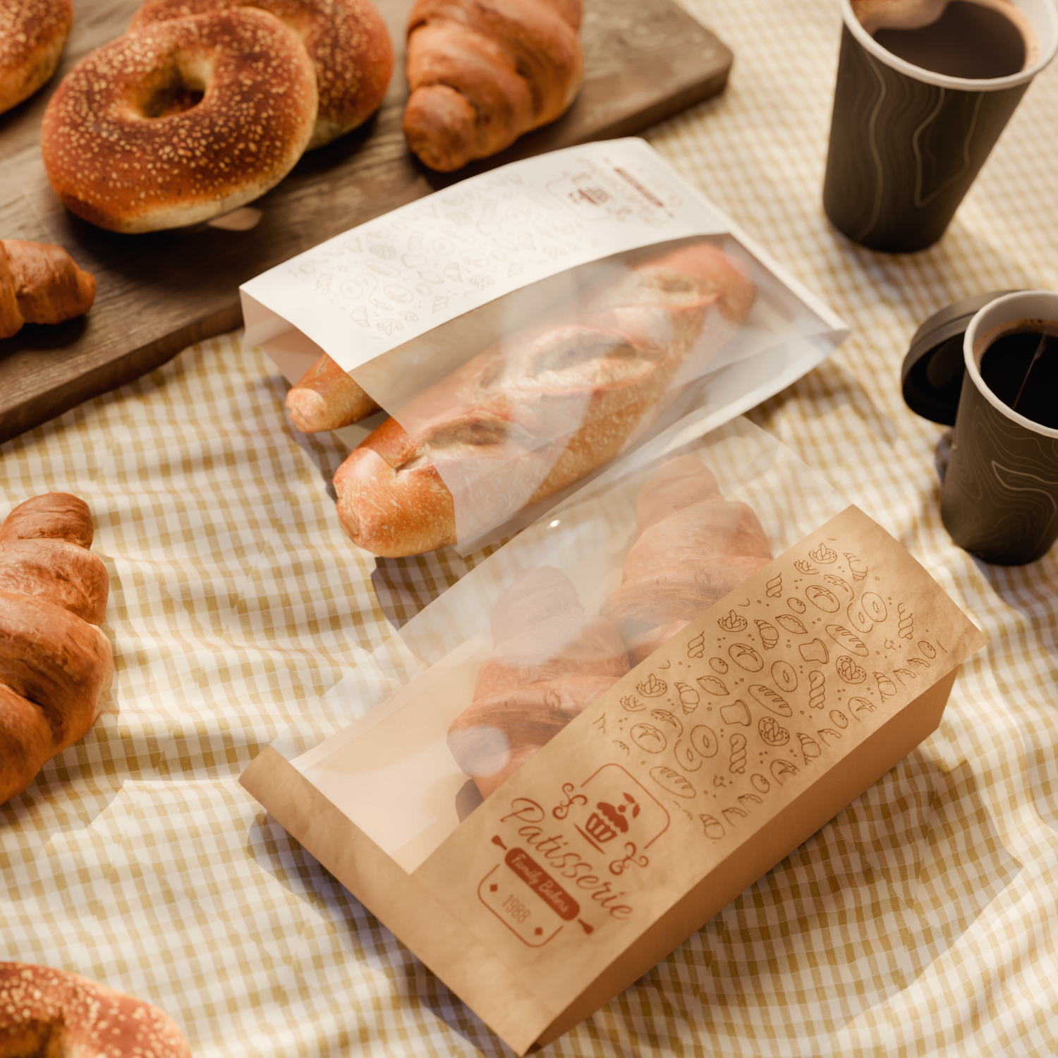 Custom Bread Bag - with Side Window