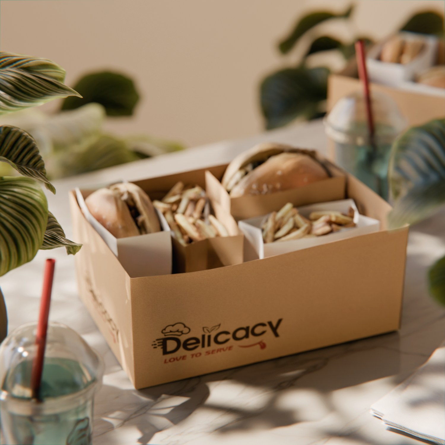 Custom Sandwich / Burger Open Tray