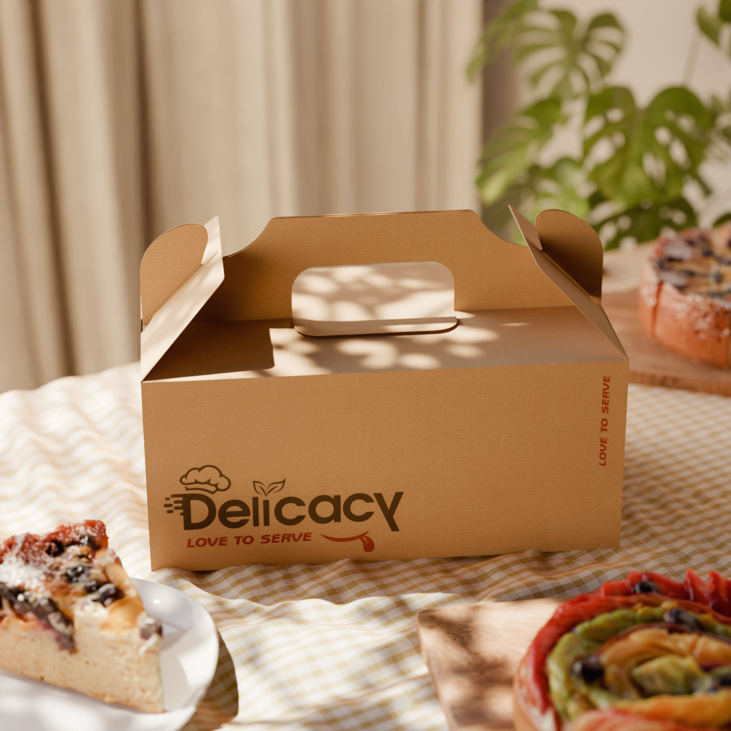Custom Cake / Lunch Box - with Secure Tab Handle