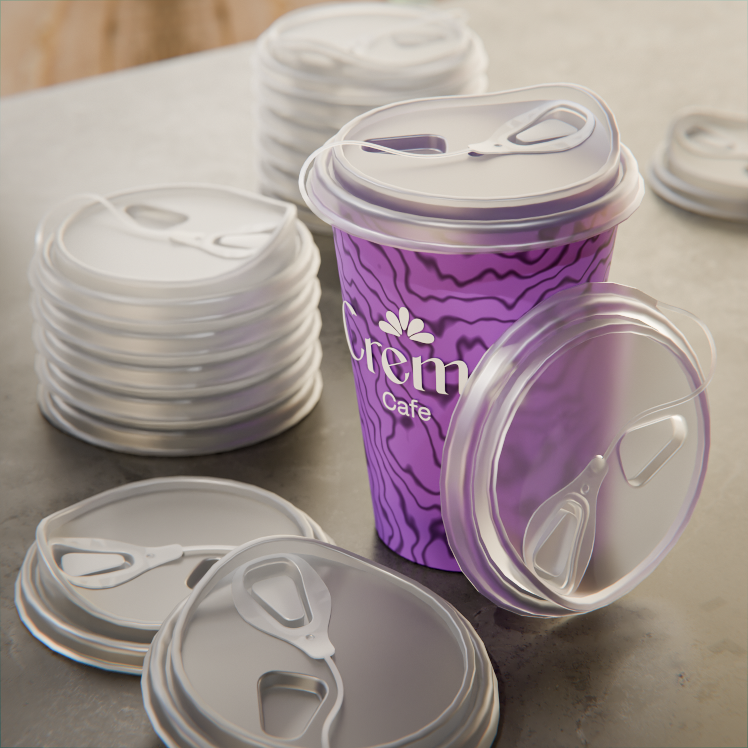 Clear Plastic Pop Lock Hot / Cold Drinking Cup Lid - Fits 12, 16 and 24 oz - 100 count box