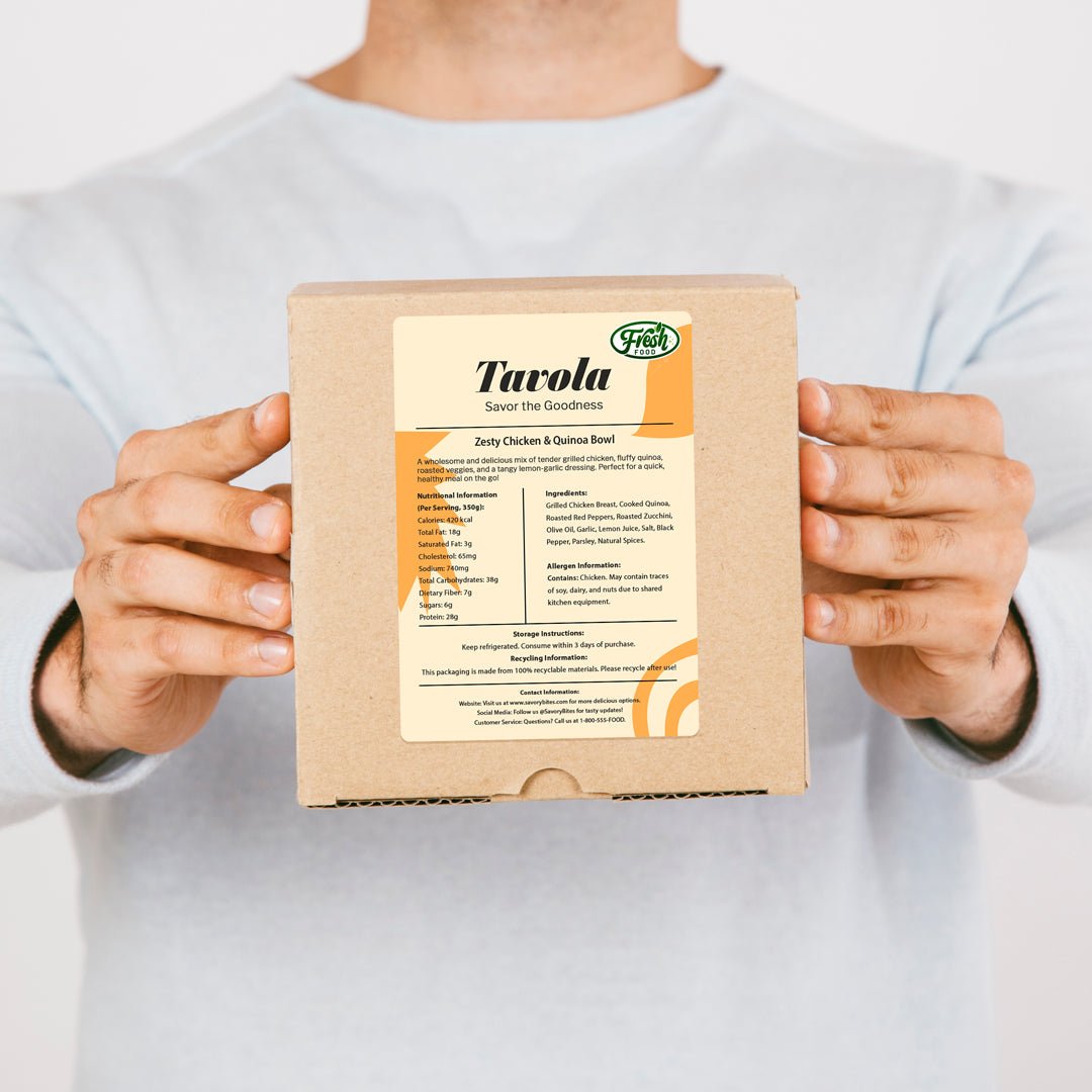 Custom Catering Box Labels - Customizable