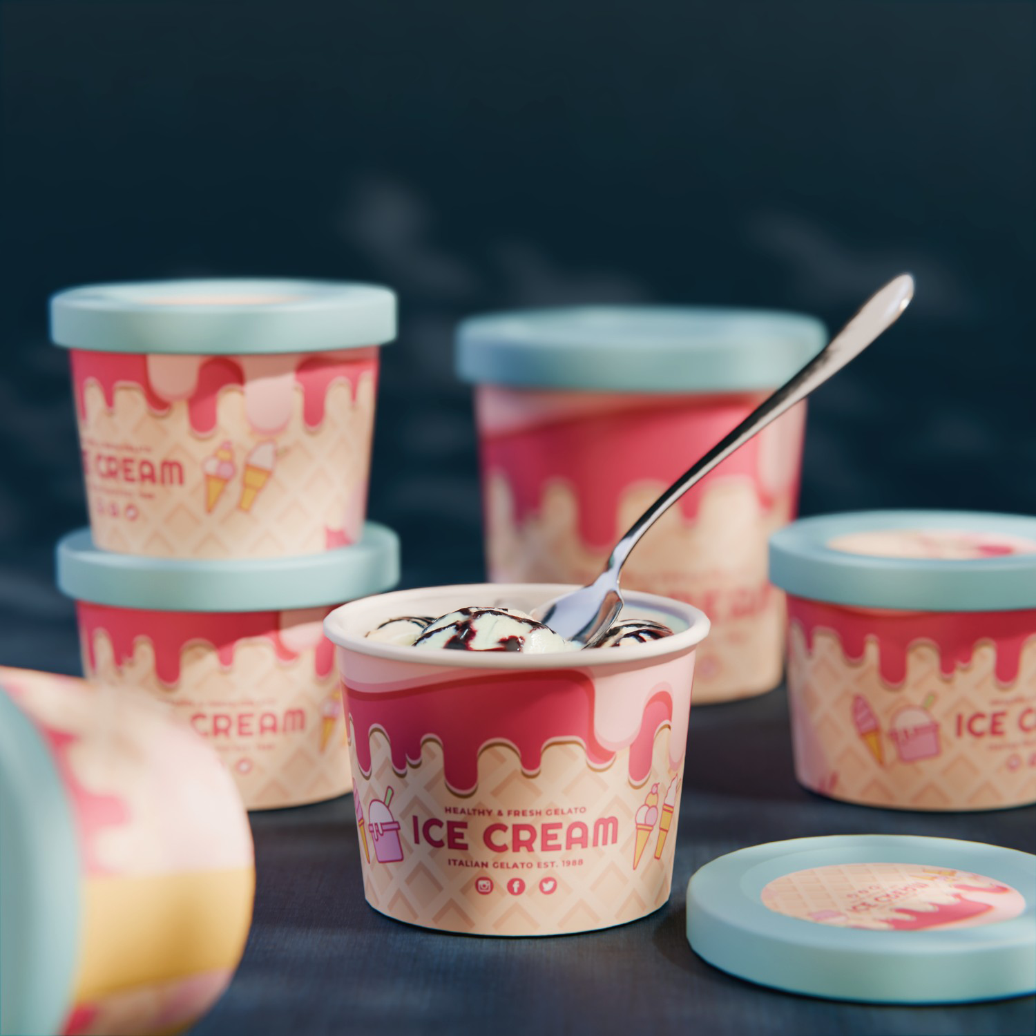 Custom Ice Cream Cups