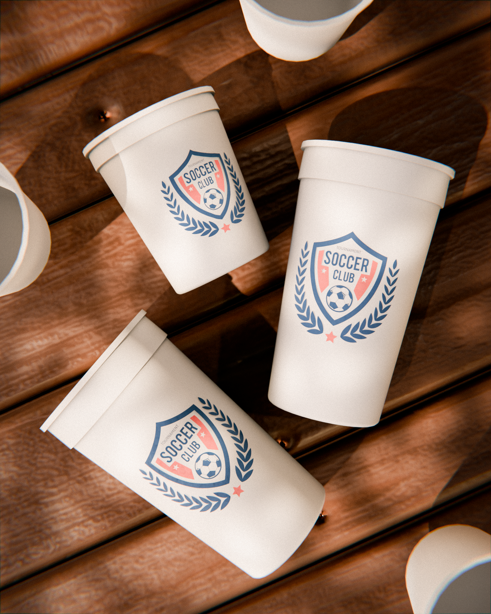 Custom White Stadium Cups