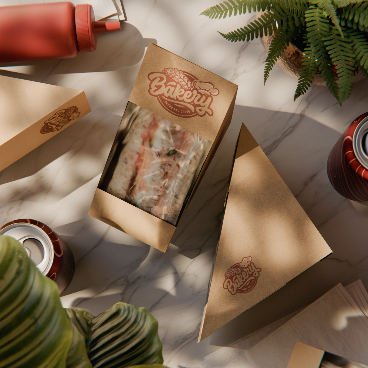 Custom Triangle Sandwich Box